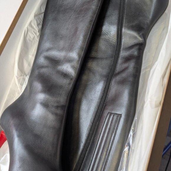 Christian Louboutin Black Leather Tall Boots - Picture 3 of 12